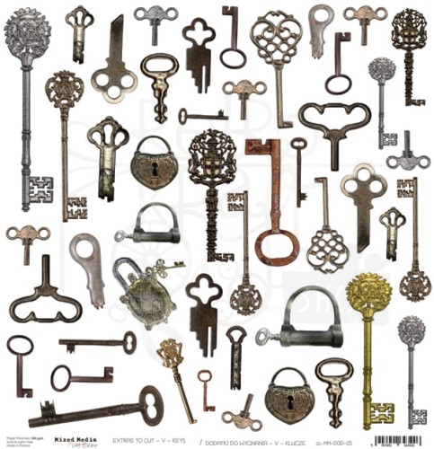 Arkusz dodatków do wycięcia 05 - Klucze Craft O'Clock