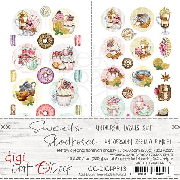 Zestaw etykiet 13 - Sweets Craft O'Clock
