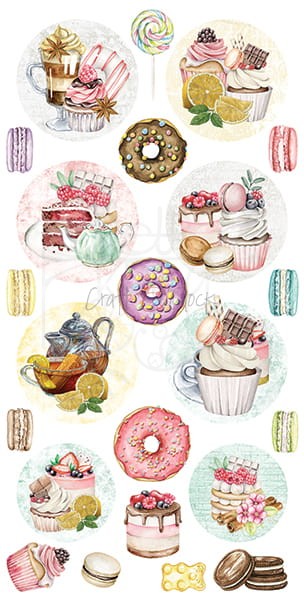 Zestaw etykiet 13 - Sweets Craft O'Clock