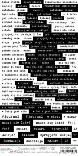 Arkusz z napisami Chwytaj chwilę 08 Craft O'Clock