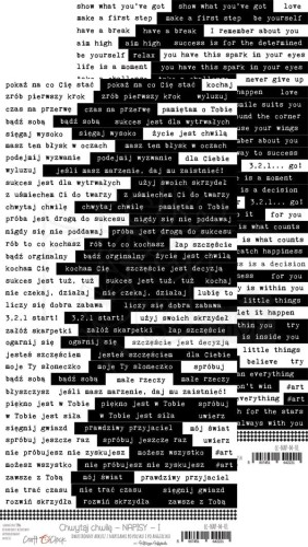 Arkusz z napisami Chwytaj chwilę 01 Craft O'Clock