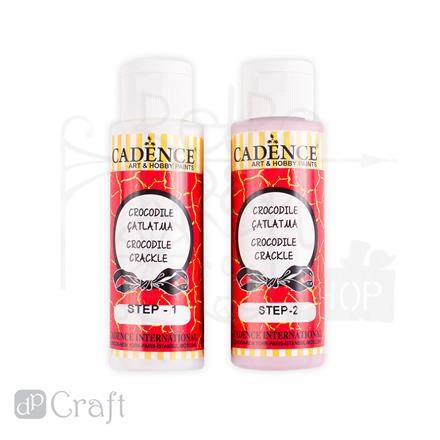 Medium do spękań Crocodile krok 1&amp;2 - różowy, 70+70ml Cadence