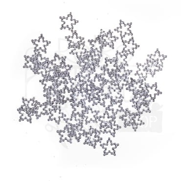 Confetti gwiazki srebrne 60 szt.