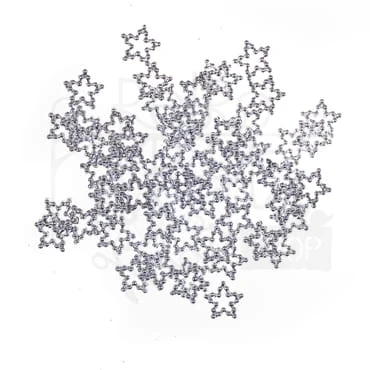 Confetti gwiazki srebrne 60 szt.