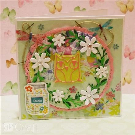 Zestaw wykrojników Sowa i wianek 10cm x 10cm, 2 szt dpCraft