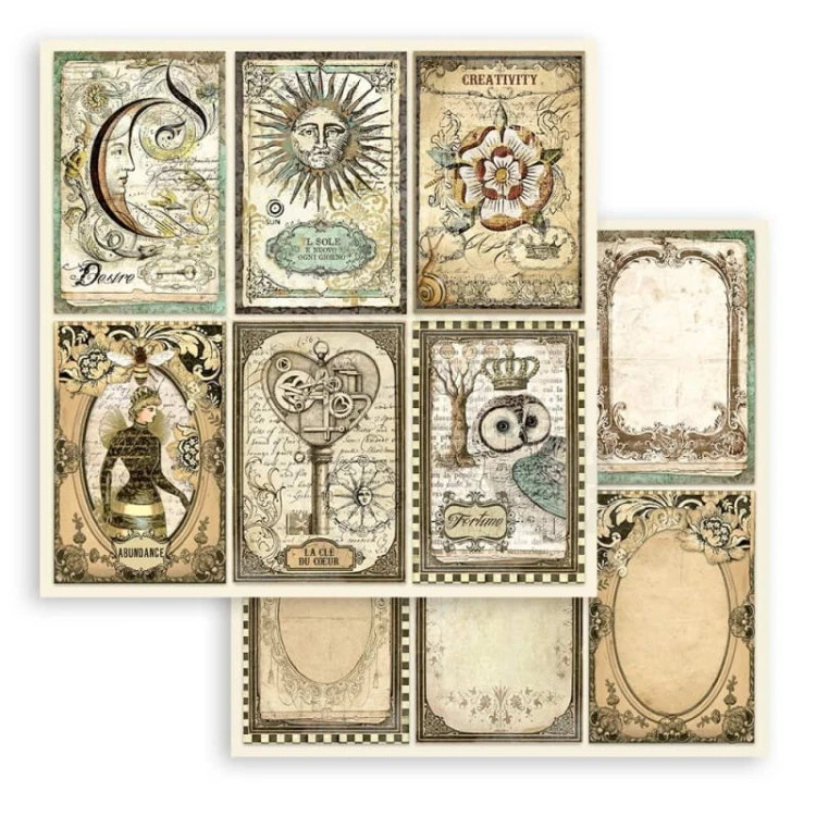 Zestaw papierów 20,3x20,3cm 10szt. Alchemy SBBS51 Stamperia