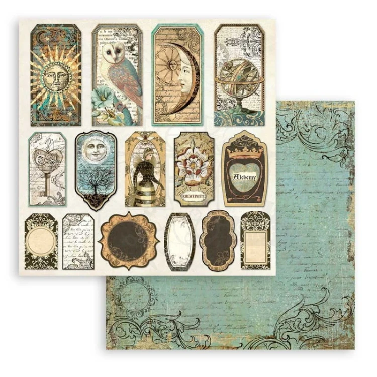 Zestaw papierów 20,3x20,3cm 10szt. Alchemy SBBS51 Stamperia