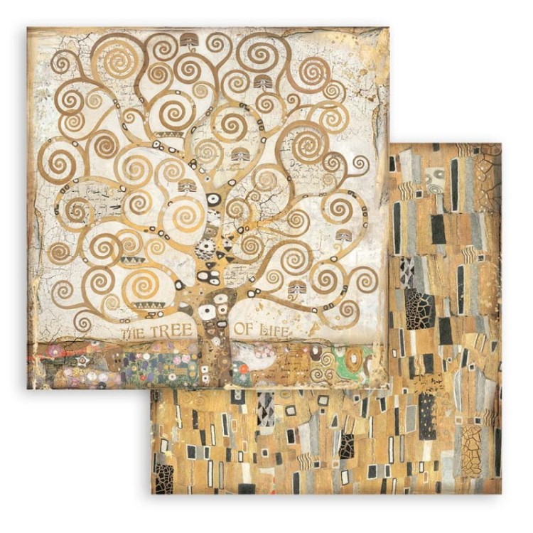 Zestaw papierów 20,3x20,3cm 10szt. Klimt SBBS48 Stamperia