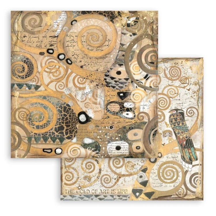 Zestaw papierów 20,3x20,3cm 10szt. Klimt SBBS48 Stamperia