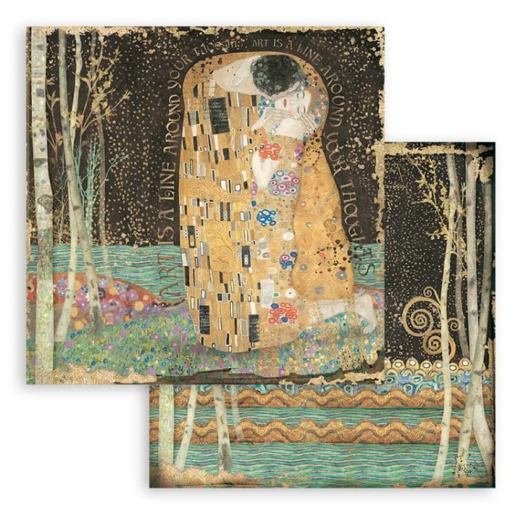 Zestaw papierów 20,3x20,3cm 10szt. Klimt SBBS48 Stamperia