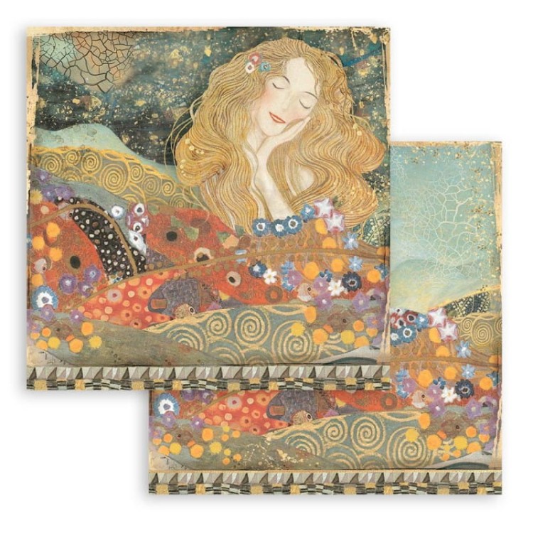 Zestaw papierów 20,3x20,3cm 10szt. Klimt SBBS48 Stamperia