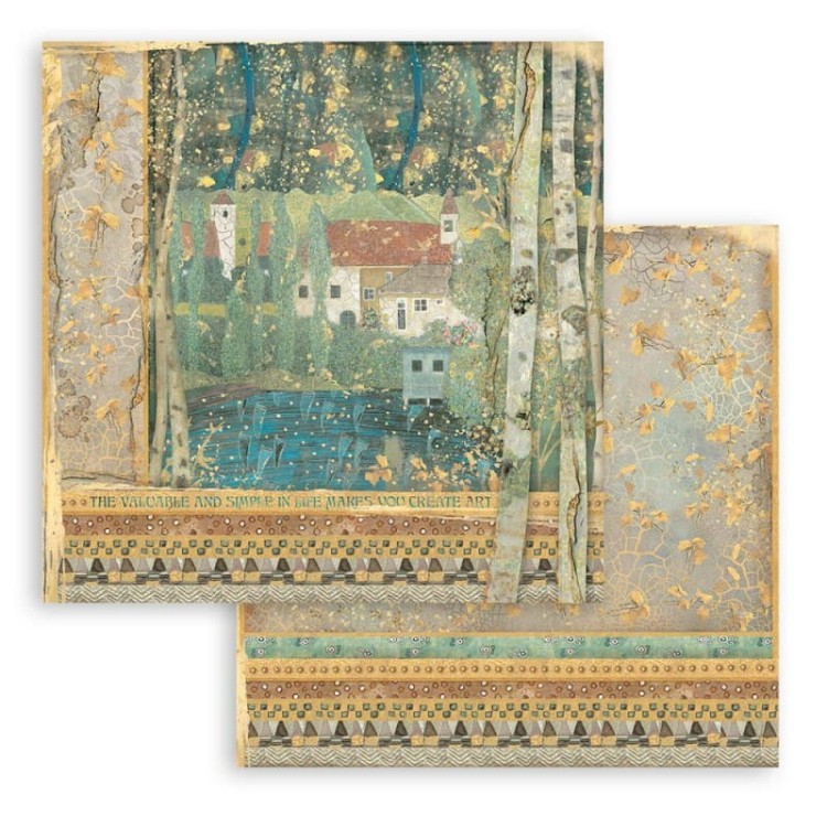 Zestaw papierów 20,3x20,3cm 10szt. Klimt SBBS48 Stamperia