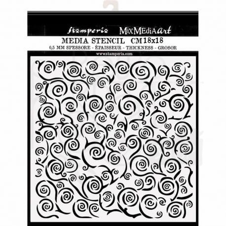Maska szablon 18x18cm Klimt wzory spiralne KSTDQ63 Stamperia