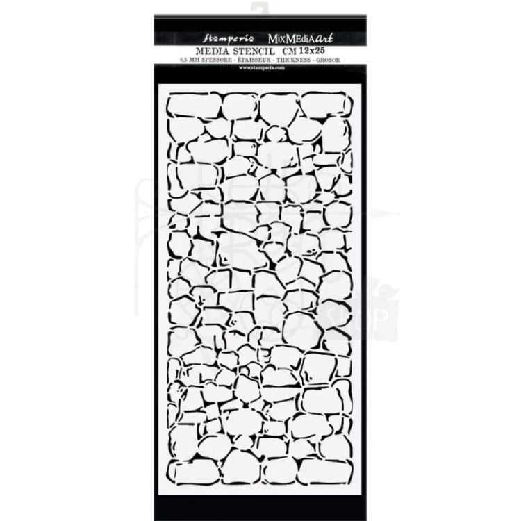 Maska szablon 12x25cm Lady Vagabond Lifestyle Kamień KSTDL56 Stamperia