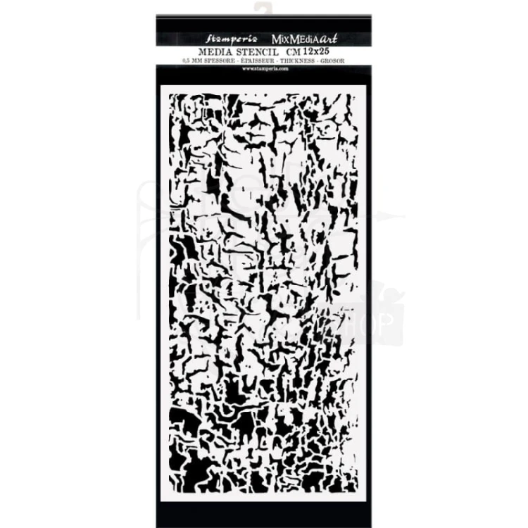 Maska szablon 12x25cm Lady Vagabond Lifestyle Spękania KSTDL55 Stamperia