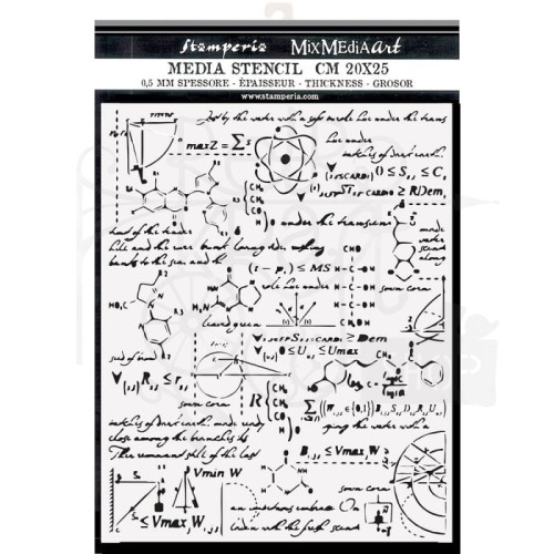 Maska szablon 20x25cm Alchemy Formuły KSTD097 Stamperia