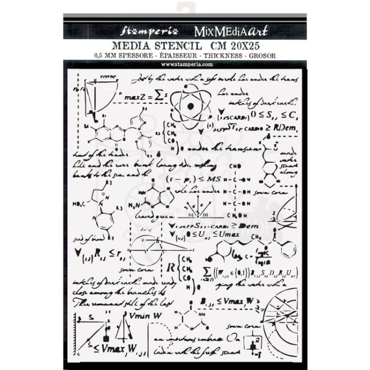 Maska szablon 20x25cm Alchemy Formuły KSTD097 Stamperia