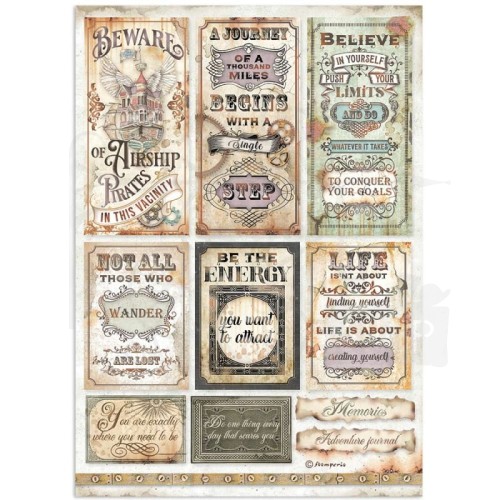Papier ryżowy A4 Lady Vagabond Lifestyle Bilety DFSA4649 Stamperia