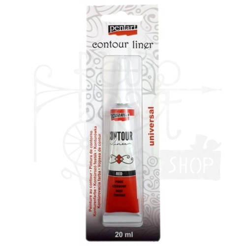 Konturówka 20 ml czerwony 11032 Pentart