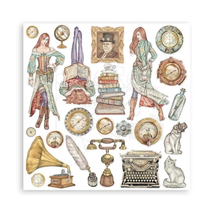 Zestaw papierów 20,3x20,3cm 10szt. Lady Vagabond SBBS49 Stamperia