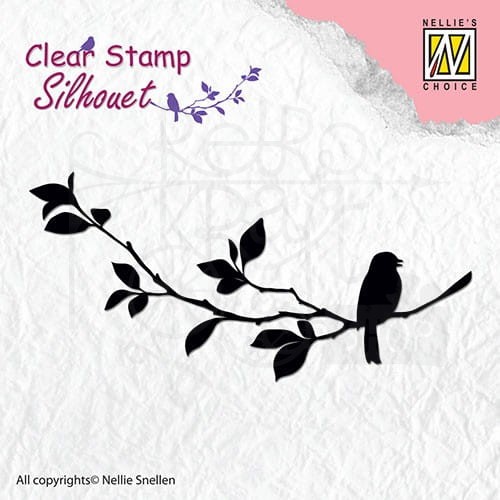 Stempel akrylowy Ptaszek na gałęzi SIL005 Nellie's Choice