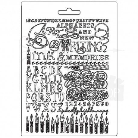 Foremka tekstura A5 Caligraphy Pióra Atramenty K3PTA564 Stamperia