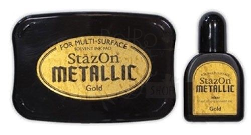 Tusz do stempli StazOn złoty metaliczny SZ-000-191 Tsukineko