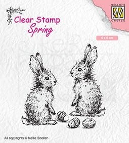 Stempel akrylowy 2 zajączki SPCS006 Nellie's Choice