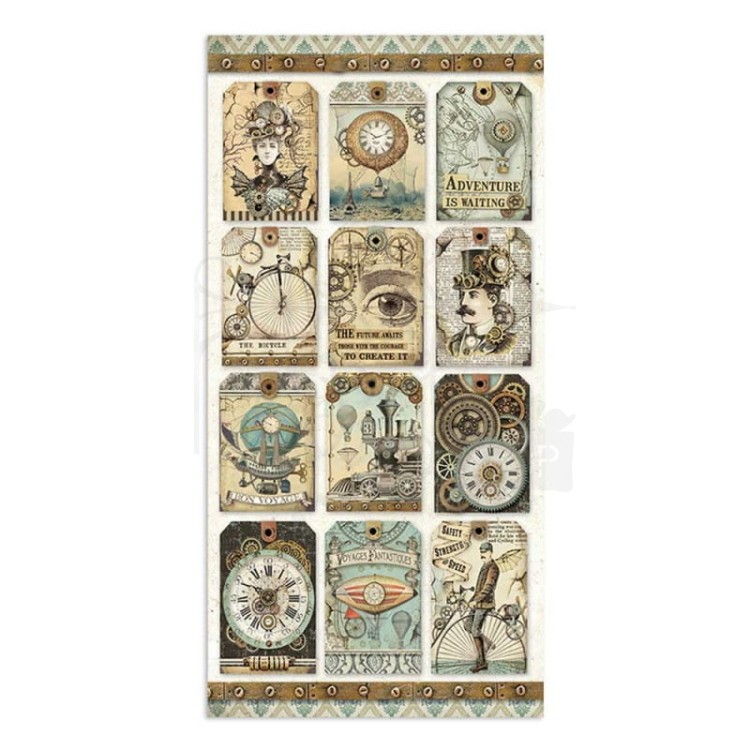 Zestaw papierów 15x30,5cm 10szt Voyages SBBV03 Stamperia