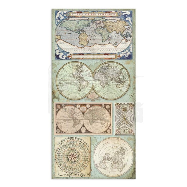 Zestaw papierów 15x30,5cm 10szt Voyages SBBV03 Stamperia