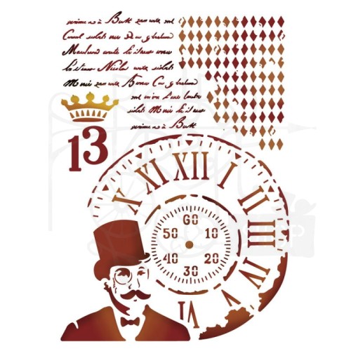 Maska szablon 15x20cm Steampunk Man KSD281 Stamperia