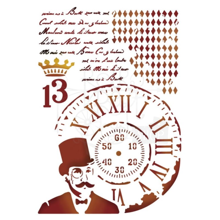 Maska szablon 15x20cm Steampunk Man KSD281 Stamperia
