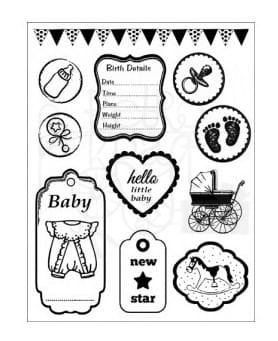 Stempel gumowy 14x18cm Baby WTKCC23 Stamperia