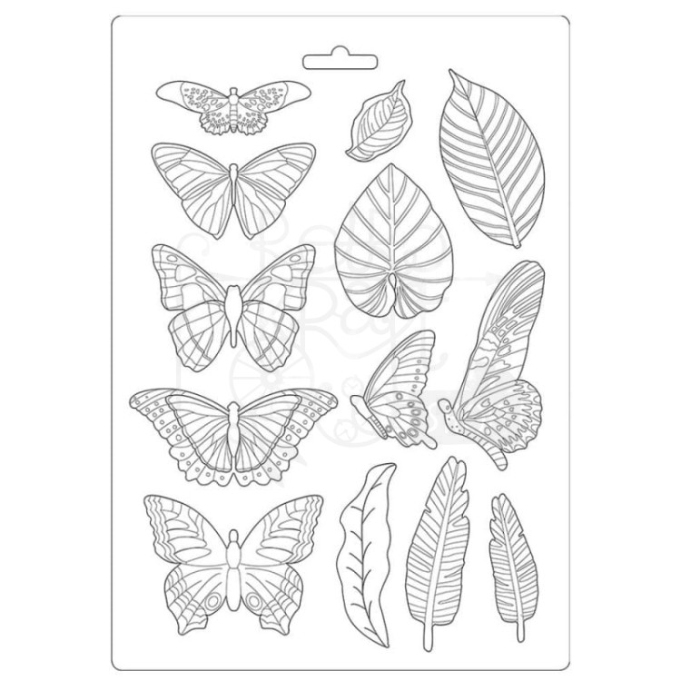 Foremka 21x29,7cm Amazonia liście motyle K3PTA489 Stamperia