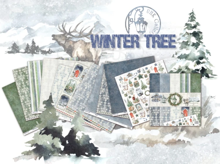 Zestaw Papierów 30x30 Winter Tree UHK Gallery