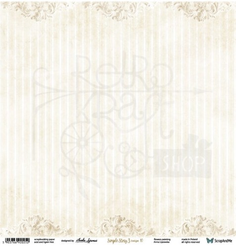 Papier 30x30 Simple Story 3 beige 09/10 SS3b-09/10 ScrapAndMe