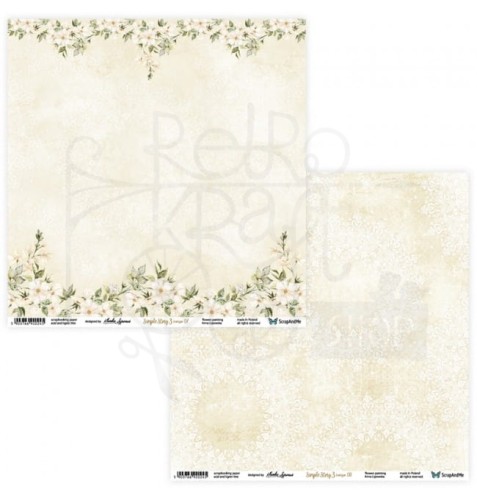 Papier 30x30 Simple Story 3 beige 07/08 SS3b-07/08 ScrapAndMe