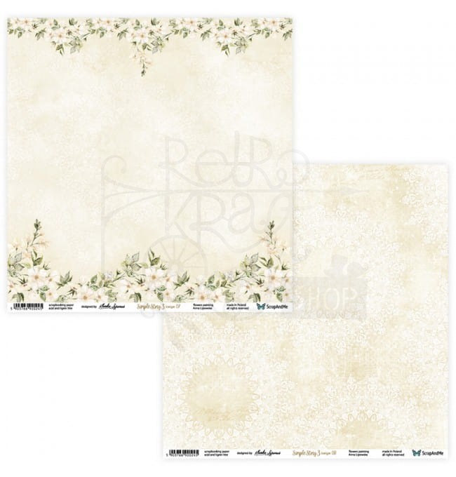 Papier 30x30 Simple Story 3 beige 07/08 SS3b-07/08 ScrapAndMe