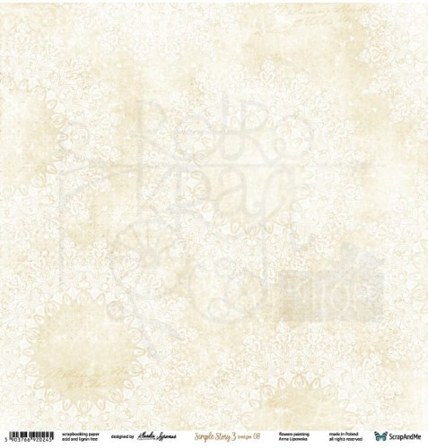 Papier 30x30 Simple Story 3 beige 07/08 SS3b-07/08 ScrapAndMe