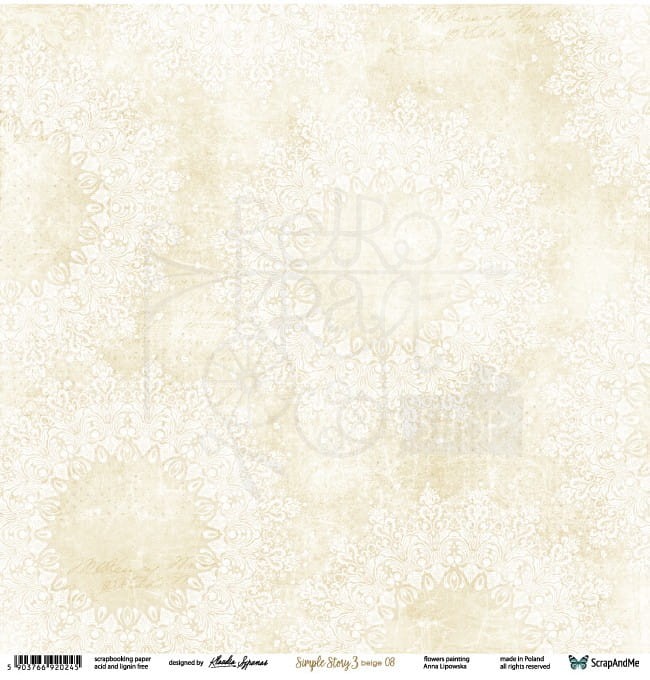 Papier 30x30 Simple Story 3 beige 07/08 SS3b-07/08 ScrapAndMe