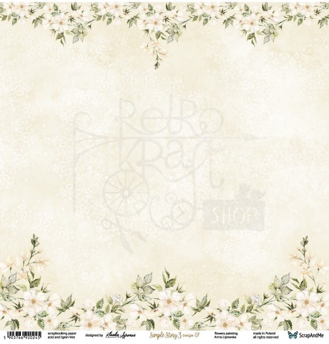 Papier 30x30 Simple Story 3 beige 07/08 SS3b-07/08 ScrapAndMe