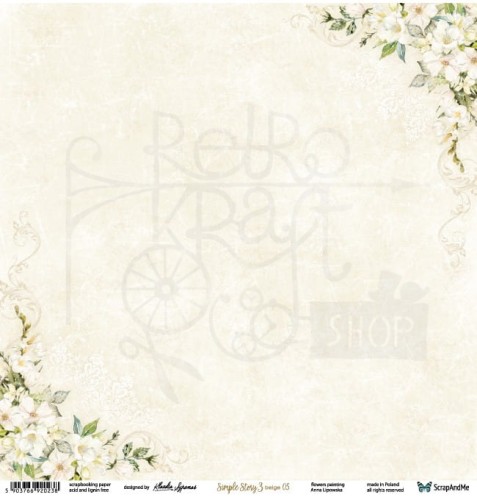 Papier 30x30 Simple Story 3 beige 05/06 SS3b-05/06 ScrapAndMe