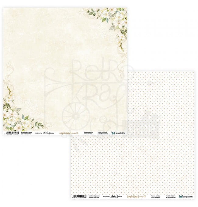 Papier 30x30 Simple Story 3 beige 05/06 SS3b-05/06 ScrapAndMe