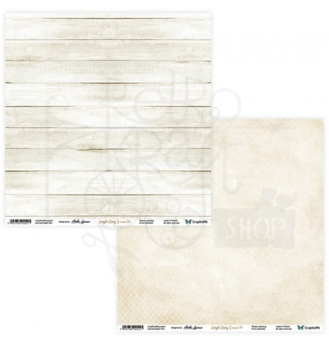 Papier 30x30 Simple Story 3 beige 03/04 SS3b-03/04 ScrapAndMe