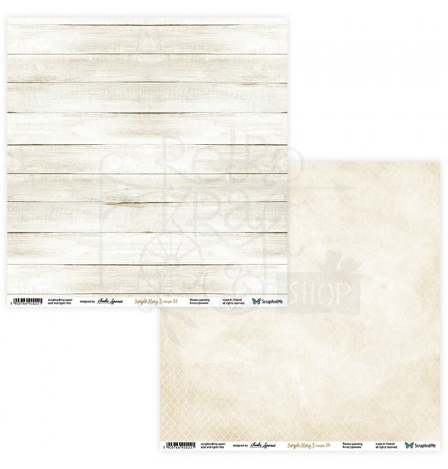 Papier 30x30 Simple Story 3 beige 03/04 SS3b-03/04 ScrapAndMe