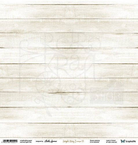 Papier 30x30 Simple Story 3 beige 03/04 SS3b-03/04 ScrapAndMe