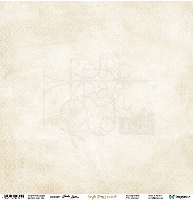 Papier 30x30 Simple Story 3 beige 03/04 SS3b-03/04 ScrapAndMe