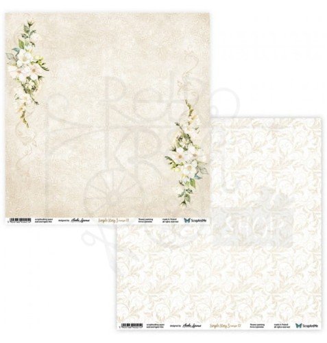 Papier 30x30 Simple Story 3 beige 01/02 SS3b-01/02 ScrapAndMe