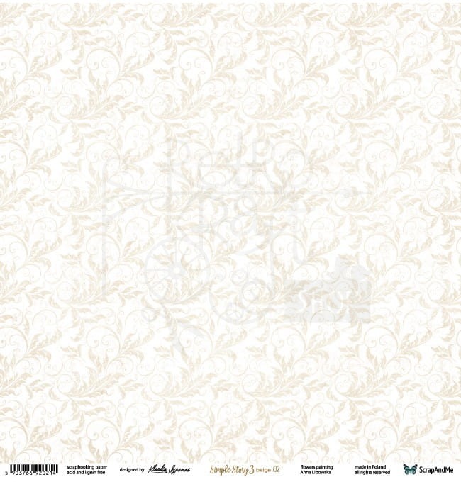 Zestaw papierów 30x30 Simple Story 3 beige SS3b-11 ScrapAndMe