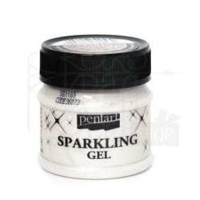 Błyszczący żel 50ml transparentny srebrny Pentart